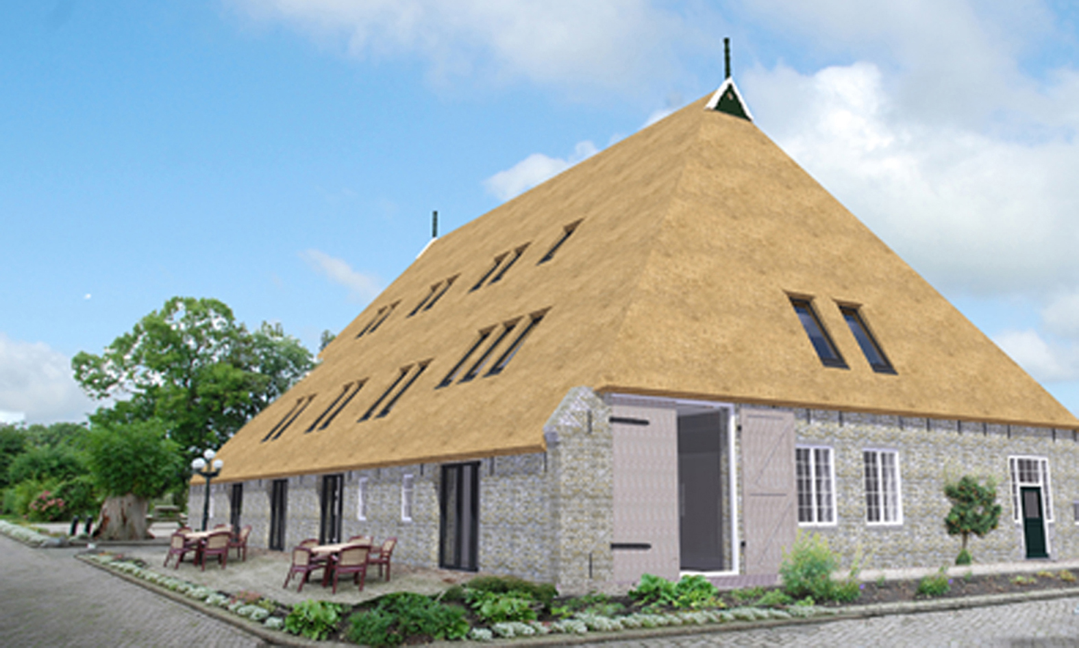 Liauckama-artist impression zuid oost gevel